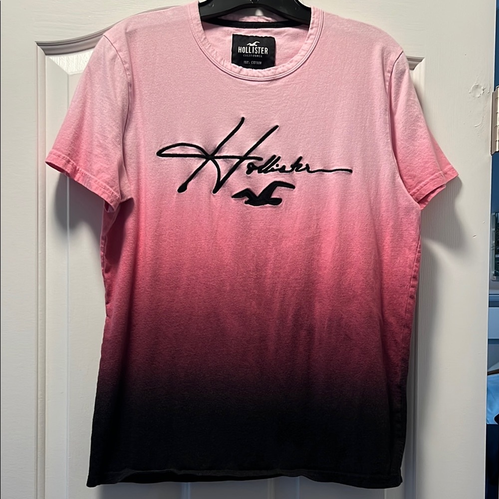 Hollister Gradient Pink to Black Tee